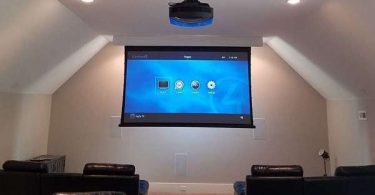 How to hang a projector screen from the ceiling